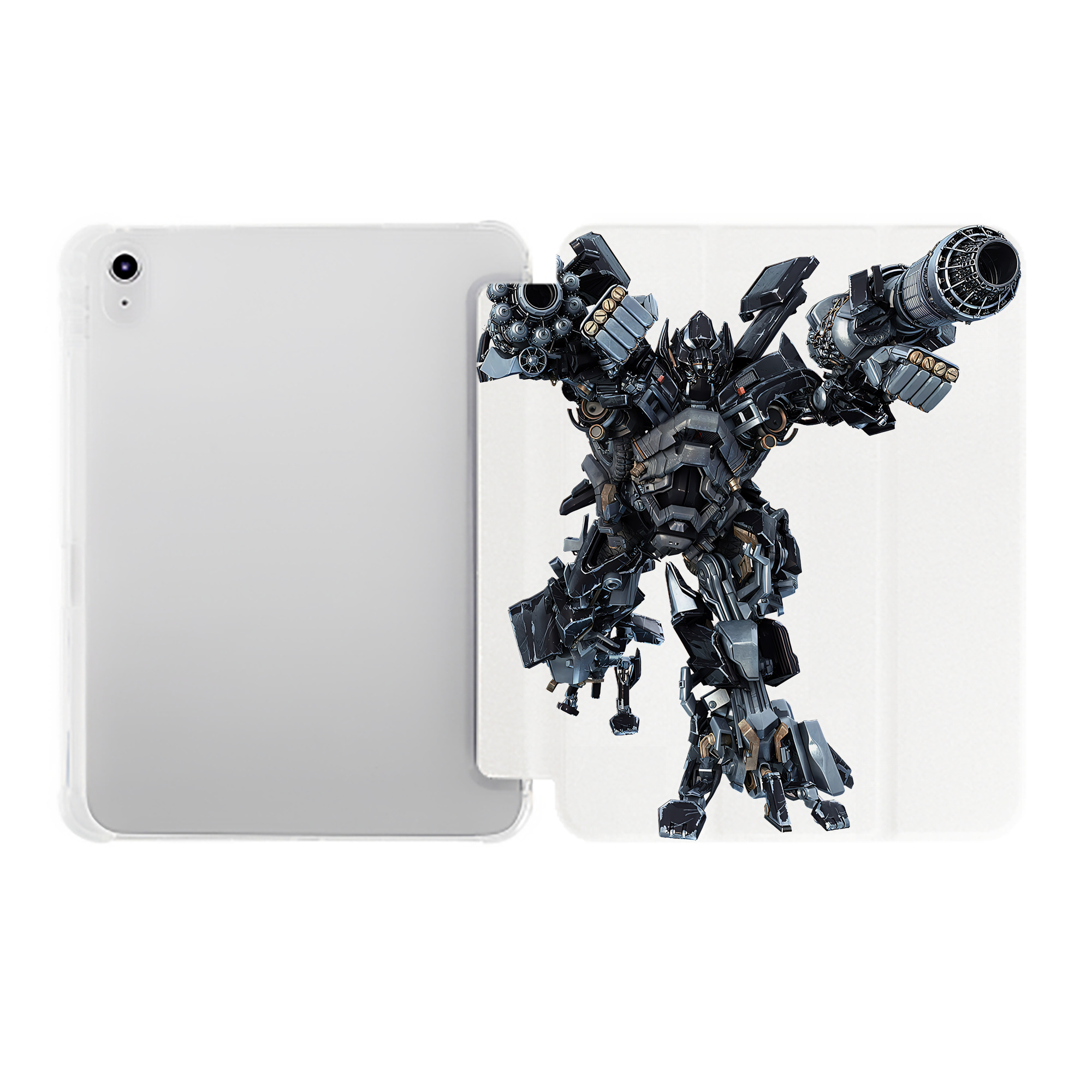 （画像用） Transformers トランスフォーマー IPad ケース ペン収納付き 三つ折りスタンド PUレザー×シリコン 対応機種9.5/10.5/10.9インチ